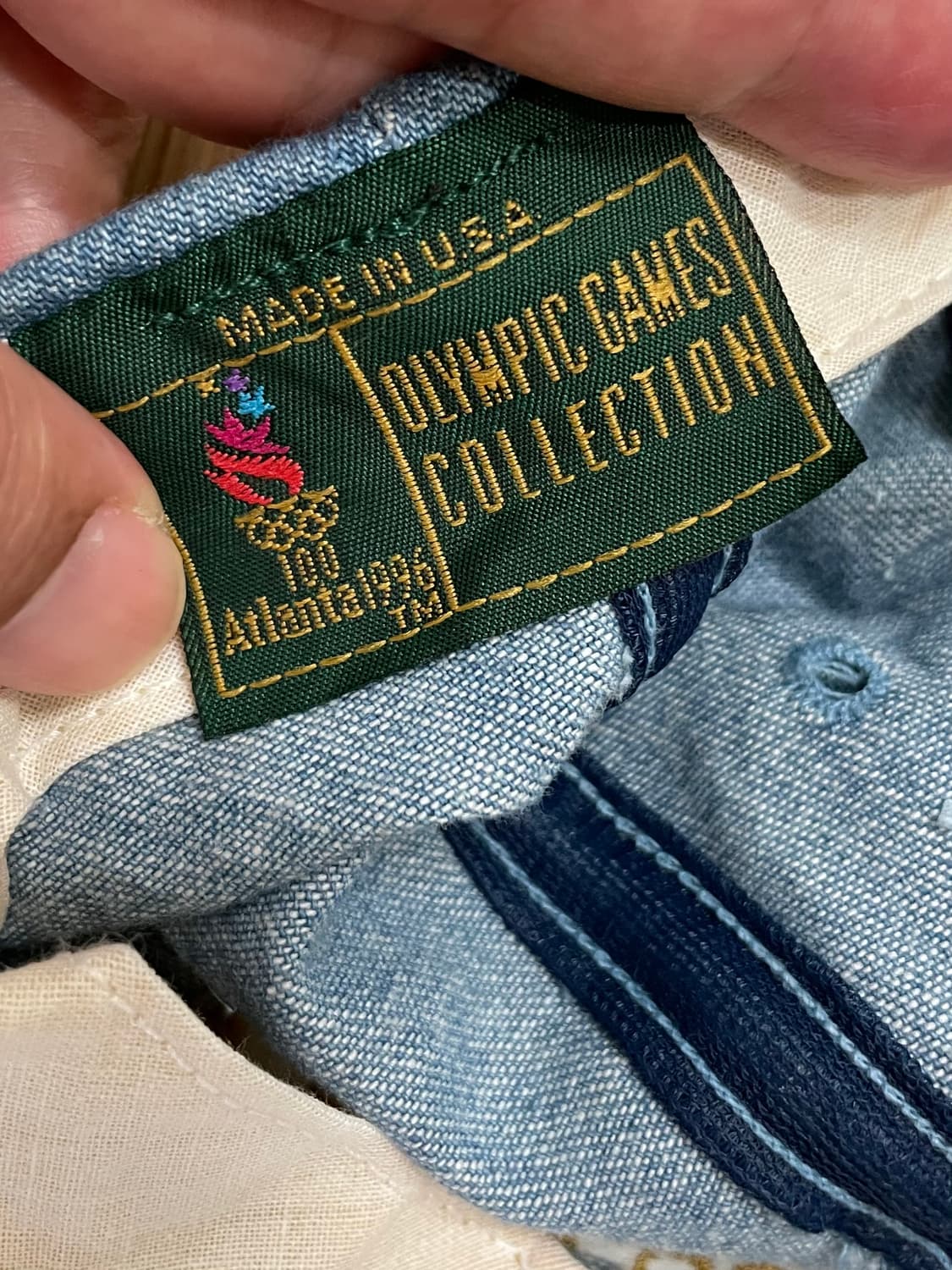 90s Made USA 애틀란타 (아틀란타) 올림픽 빈티지 볼캡 모자 상품이미지4