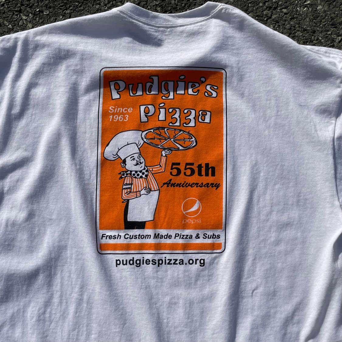 길단 화이트 빈티지 미국 프린팅 흰 반팔 티셔츠 상품이미지5