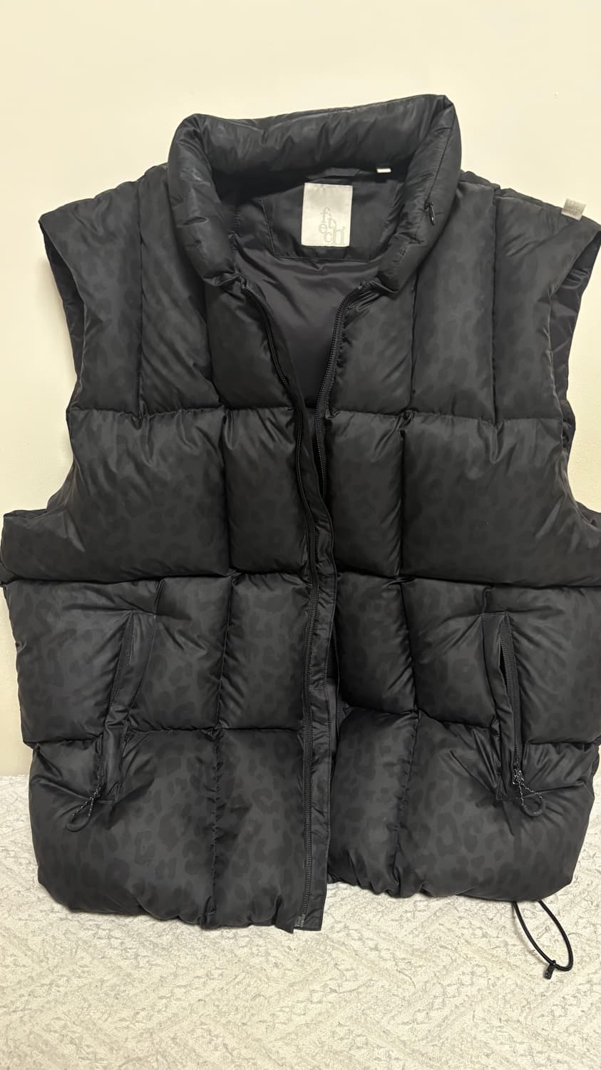 페치 레오파드 조끼 패딩 상품이미지1