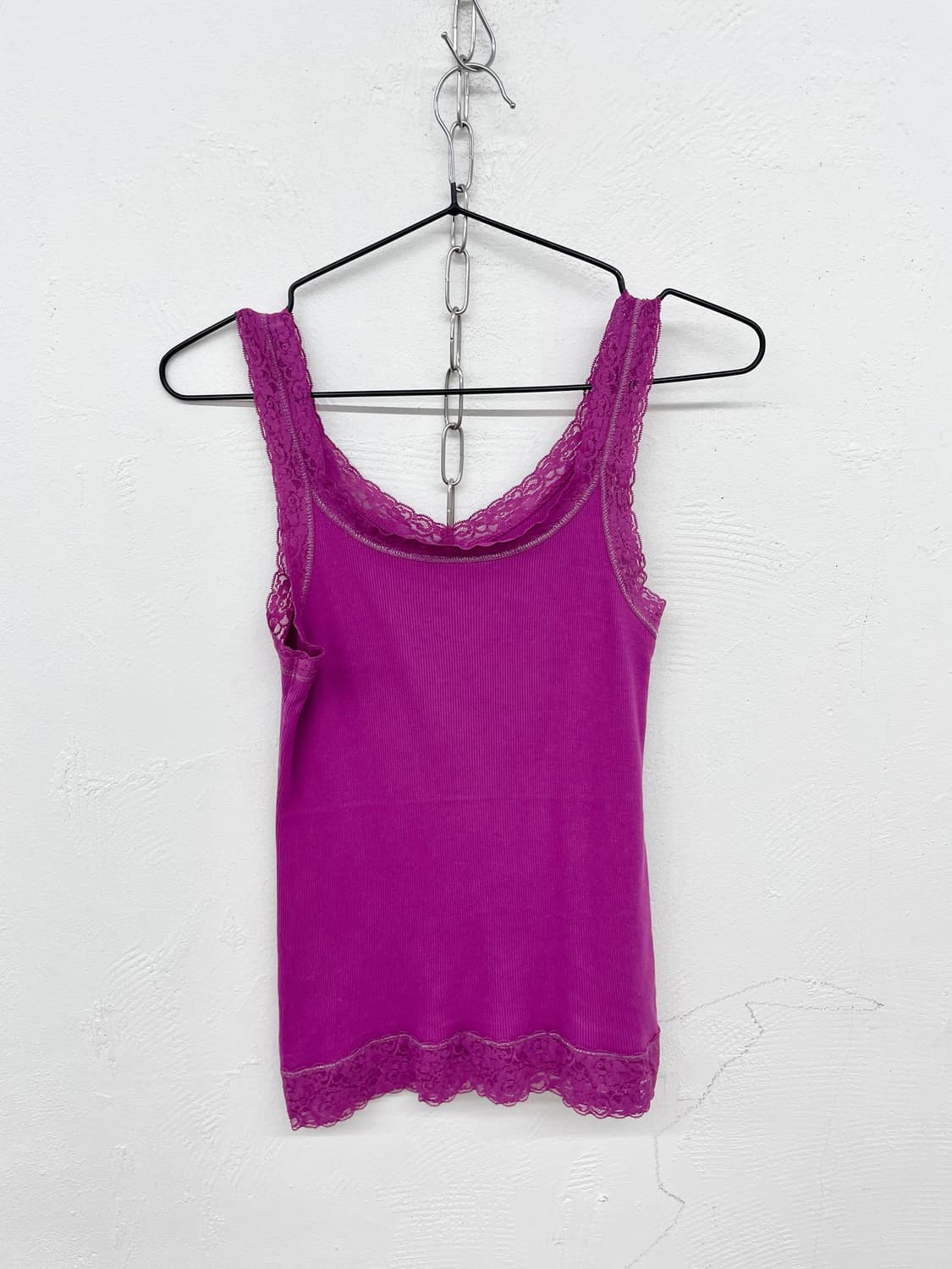 마젠타 골지 레이스 탑 상품이미지6