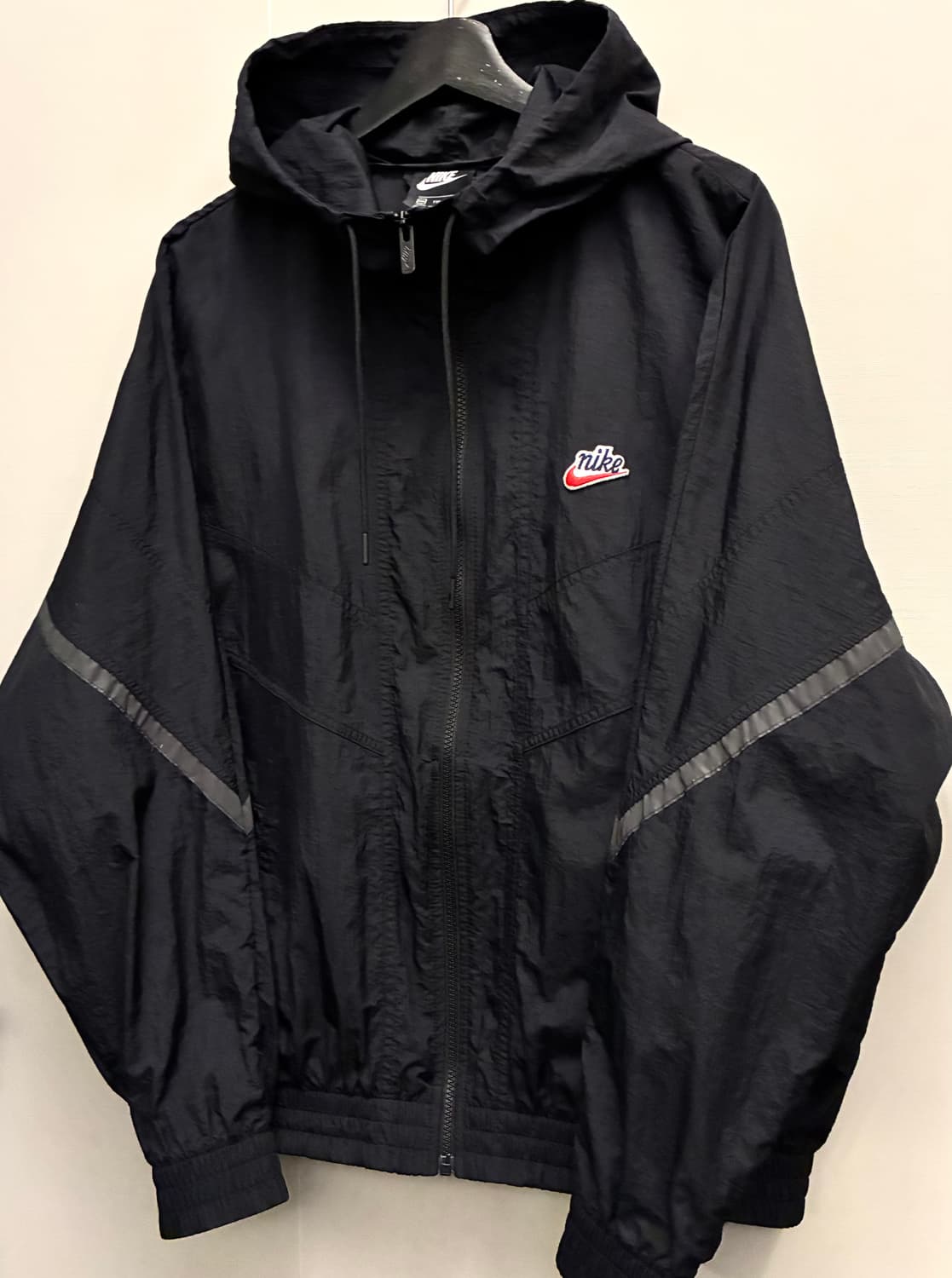 (XL~2XL)나이키 헤리티지 윈드러너 레글런 바람막이자켓 블랙 상품이미지3