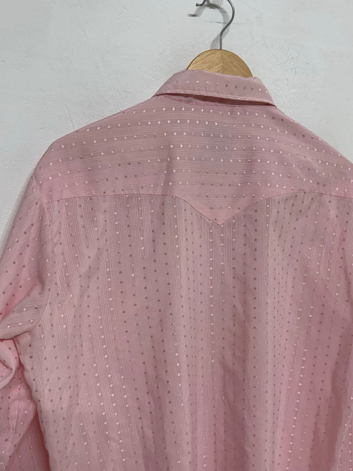 70's vtg H bar C dot pink Western Shirt. 상품이미지7