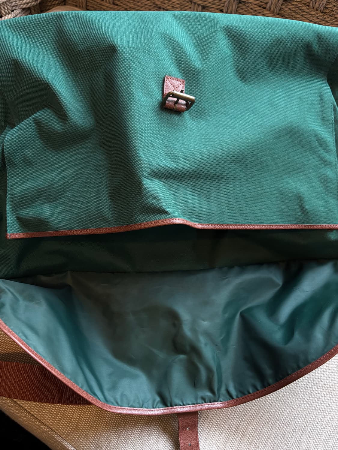 폴로 랄프로렌 90‘s 빈티지 포레스트그린 캔버스 빅사이즈 보스턴백 상품이미지10