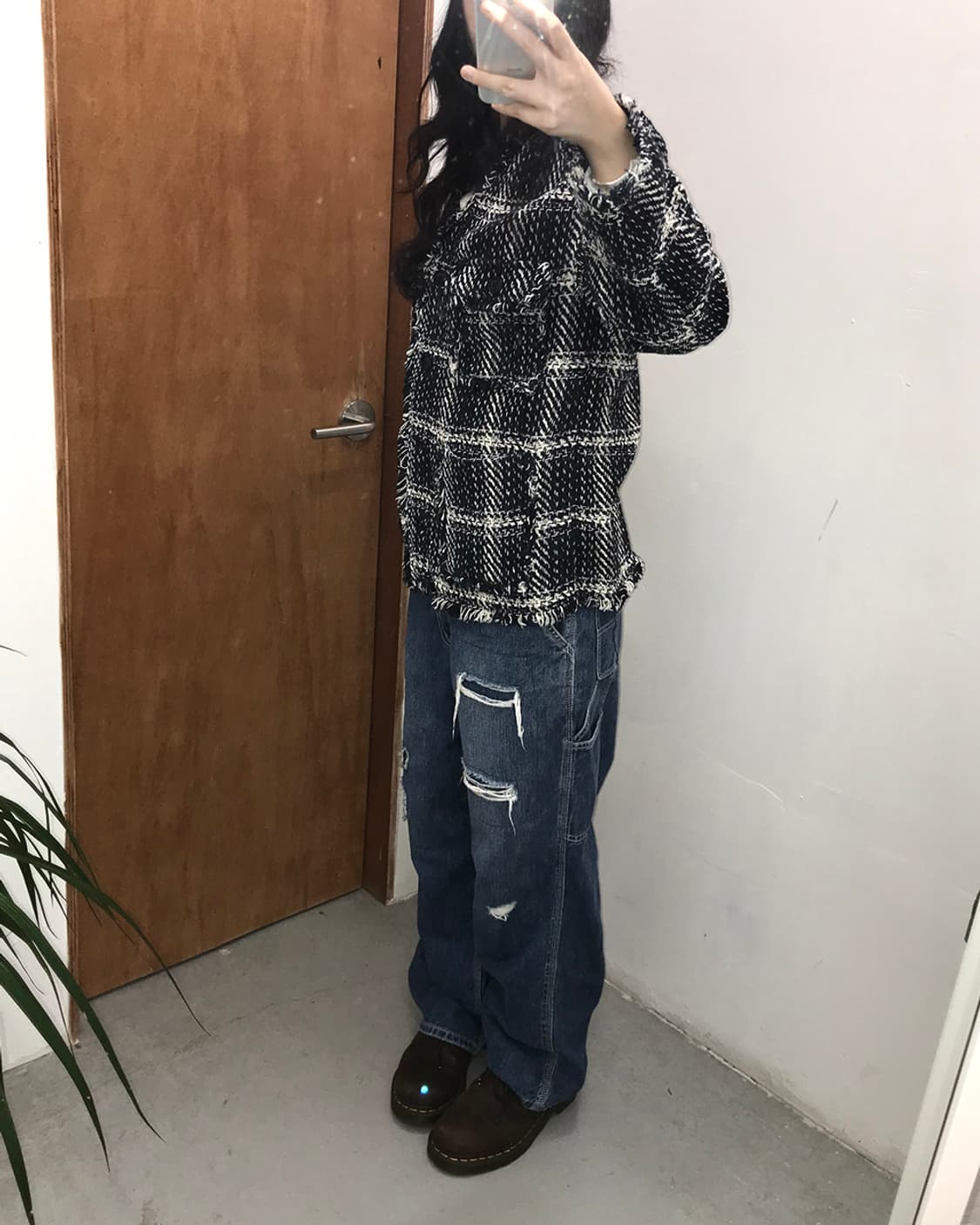 빔즈 BEAMS LIGHTS Check Tweed Blouson 상품이미지3