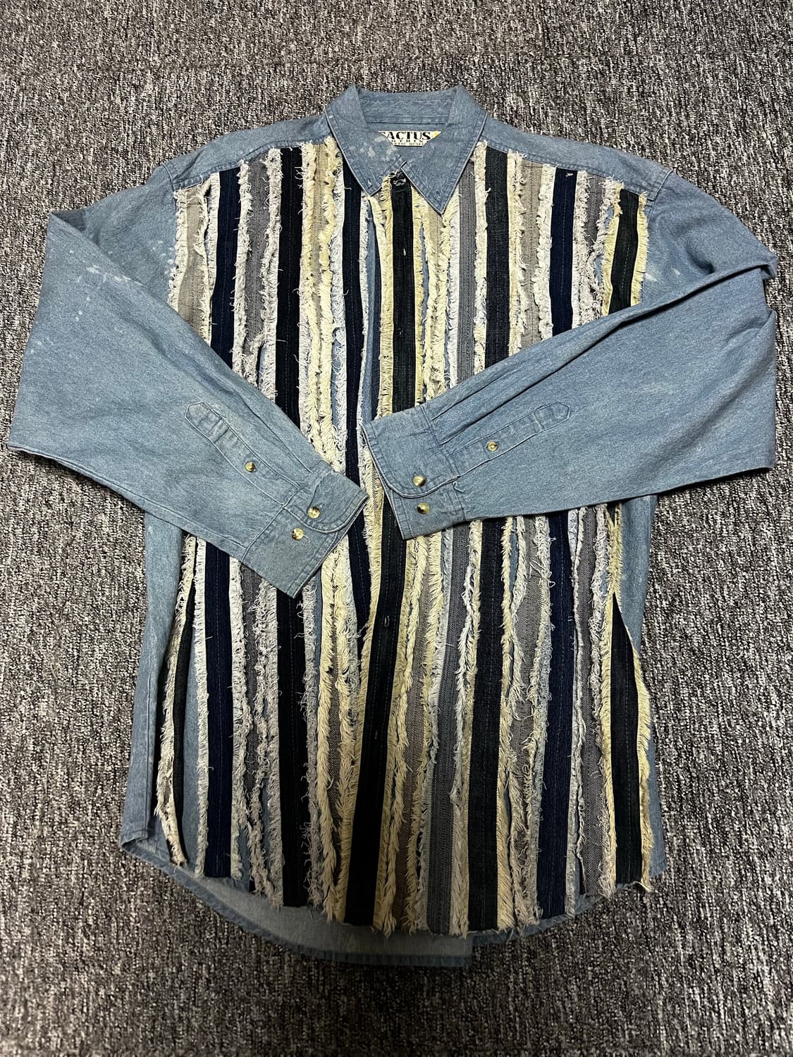 [OS] Vintage Rework Stripe denim shirt 상품이미지1