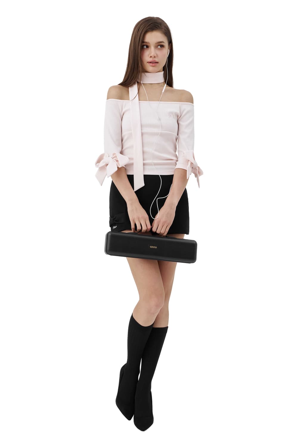 클리시어 Candy bow off - shoulder scarf set 상품이미지2