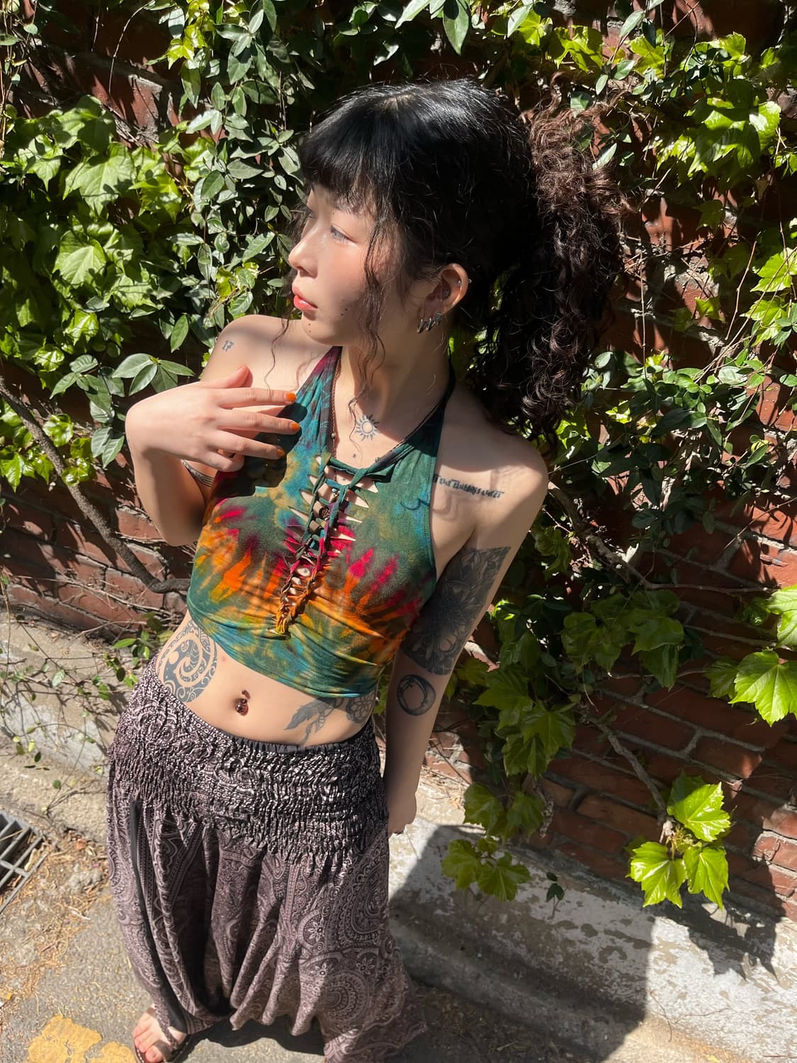 타이다이 트임 홀터넥 상품이미지2