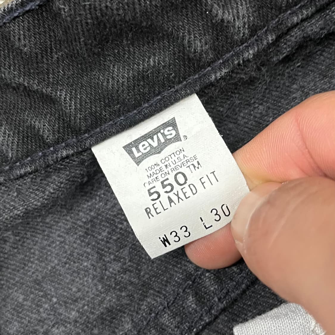 90s USA Levis550 오렌지탭 블랙진 (31“) 상품이미지5