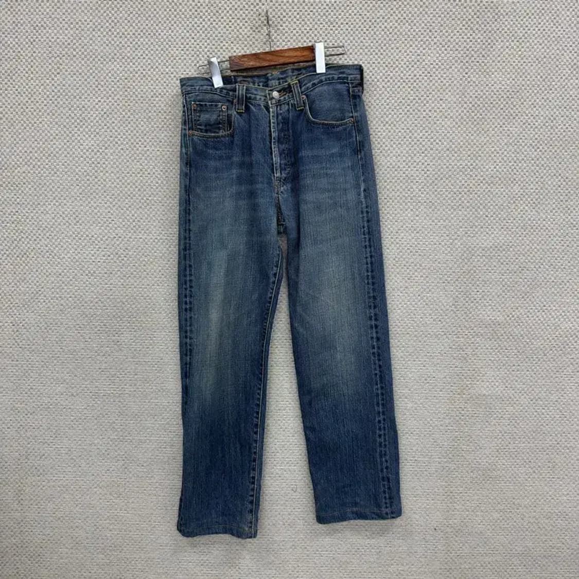 에비수 빈티지 포켓프린팅 데님 청바지 32인치 C01238 상품이미지2