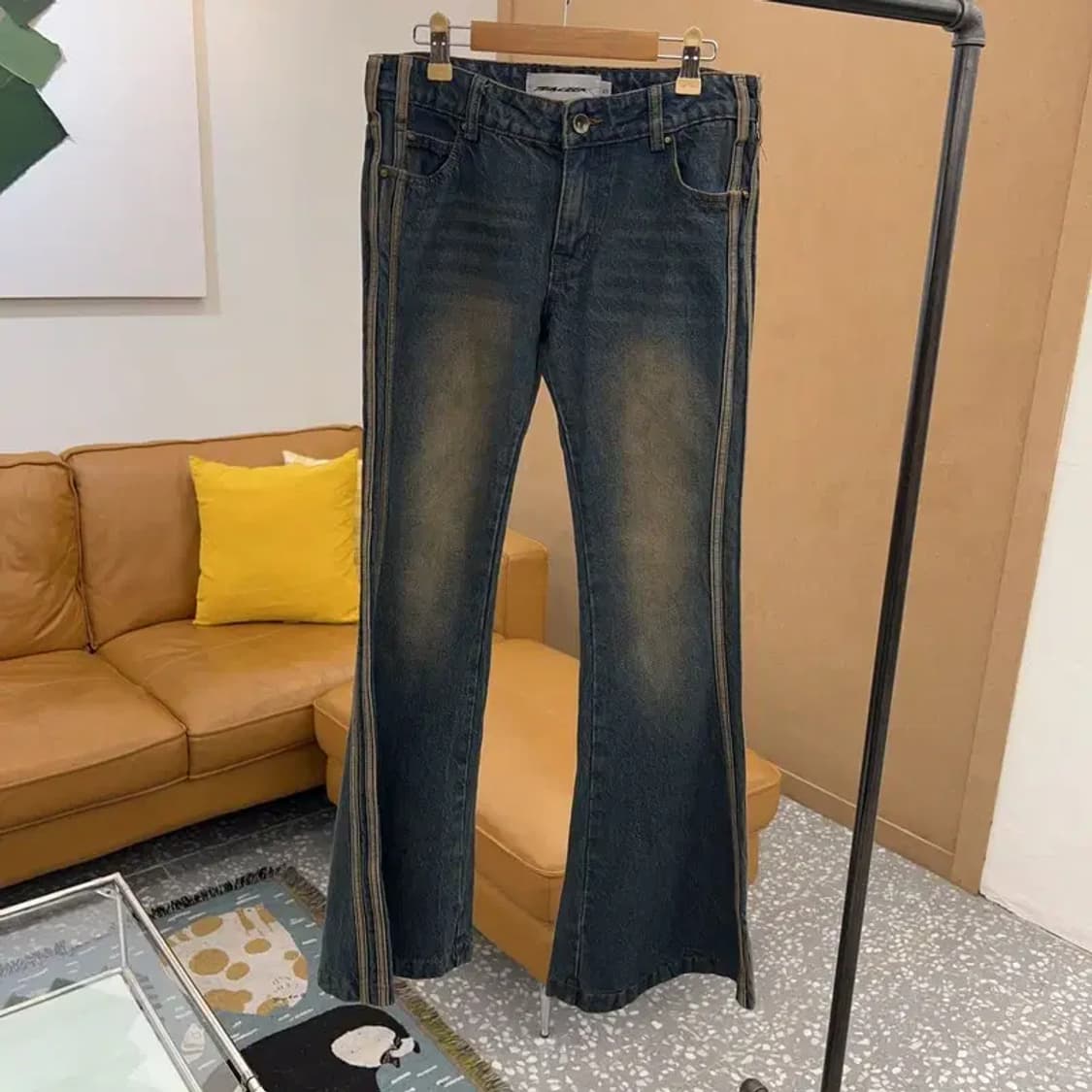 빈티지 Y2K 삼선 부츠컷 데님 청바지 S C03577 상품이미지1