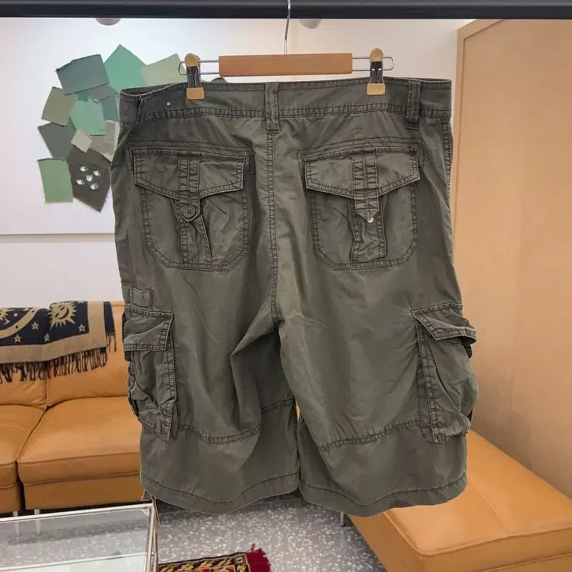빈티지 카고팬츠 면 반바지 C03782 상품이미지2