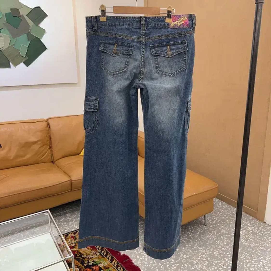 바닐라비 빈티지 Y2K 카고팬츠 데님 청바지 27인치 C03848 상품이미지2