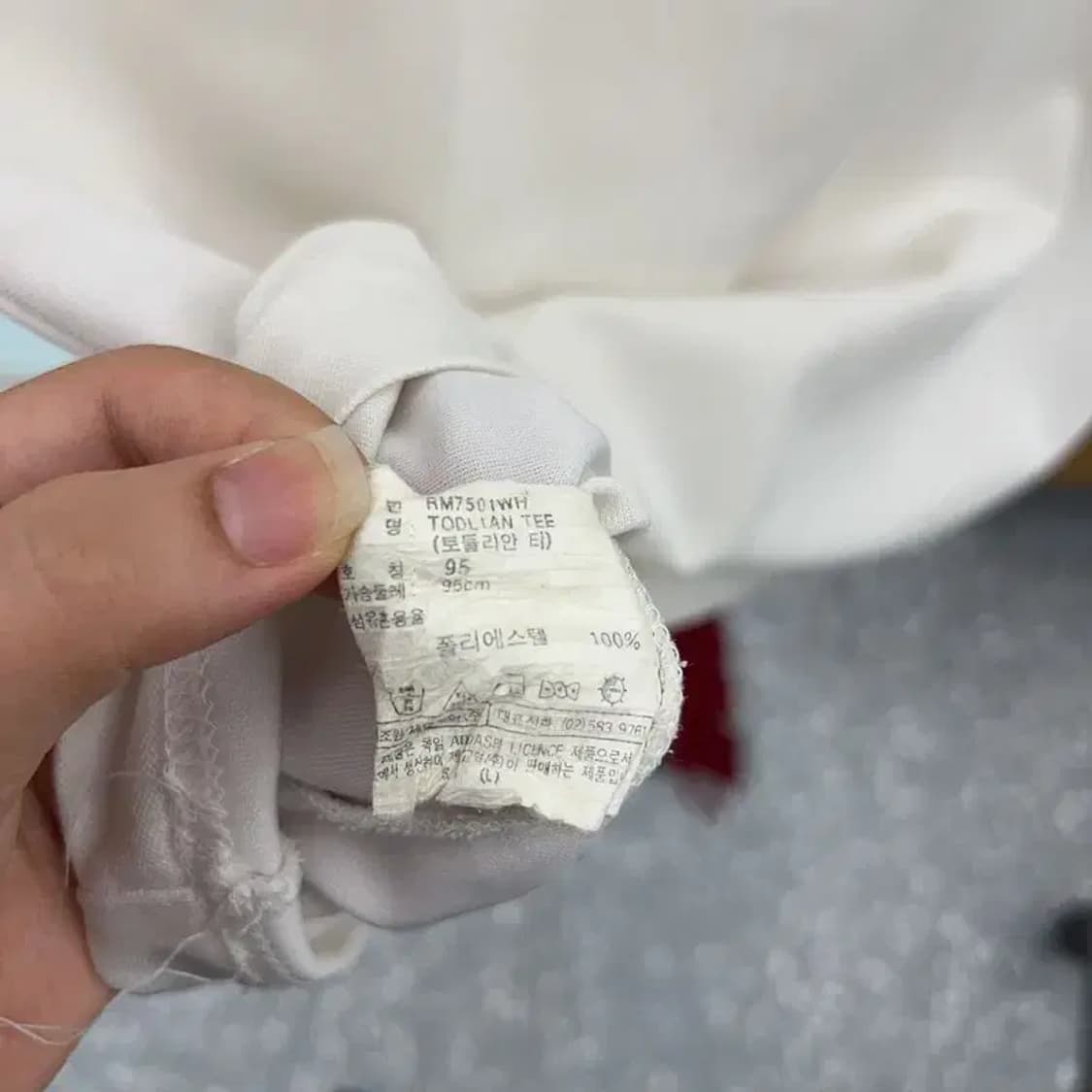 아디다스 제우교역 브이넥 링거티 반팔티 95 C03983 상품이미지4