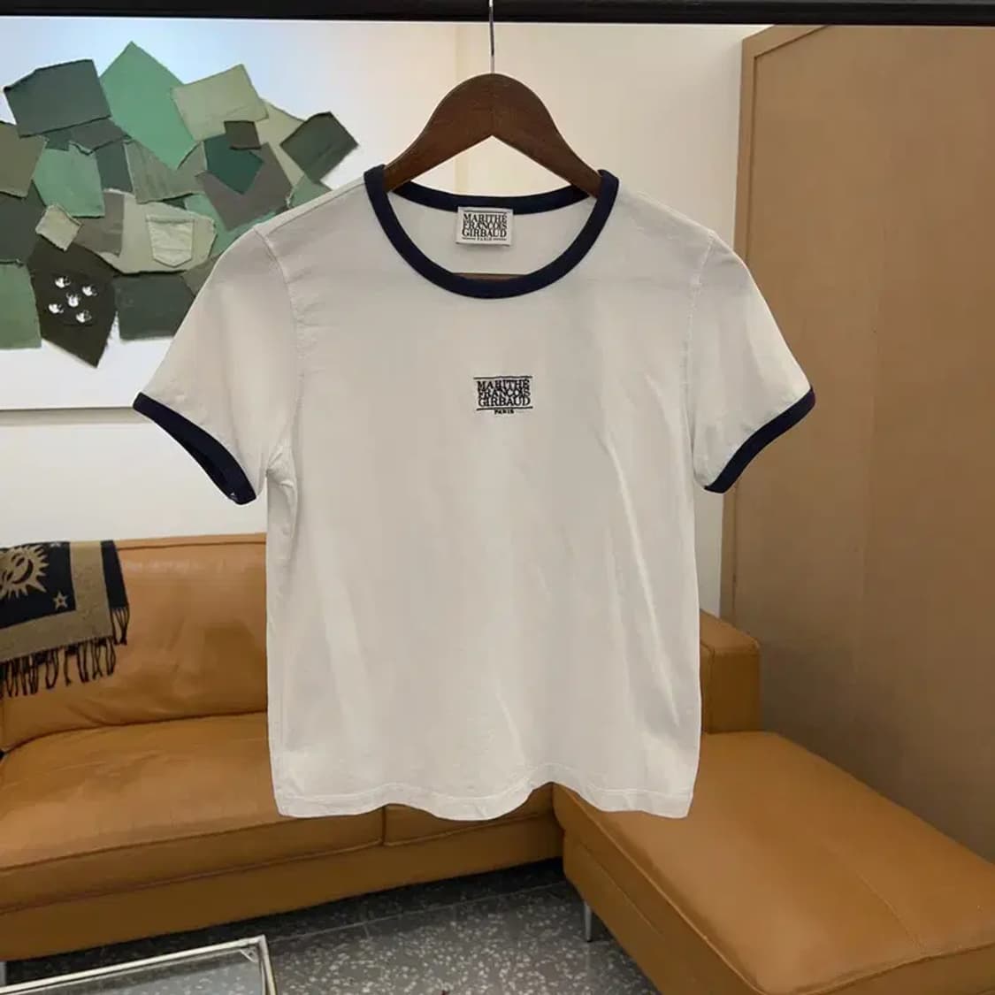 마리떼프랑소와저버 센터로고 크롭 링거티 반팔티 85 C04020 상품이미지1