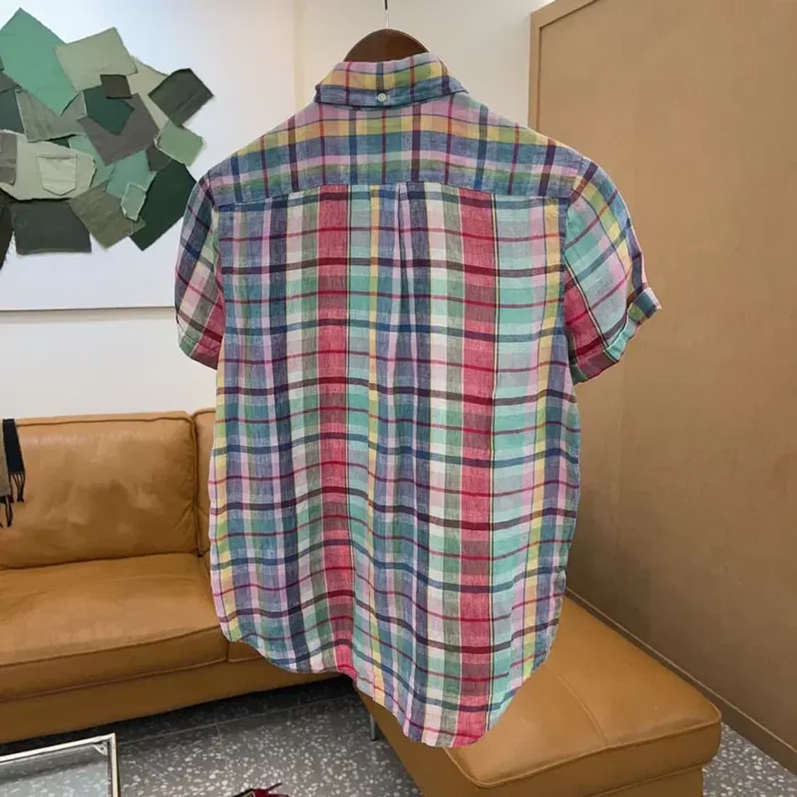 폴로 랄프로렌 빈티지 파스텔 체크 반팔 셔츠 90 C04046 상품이미지2