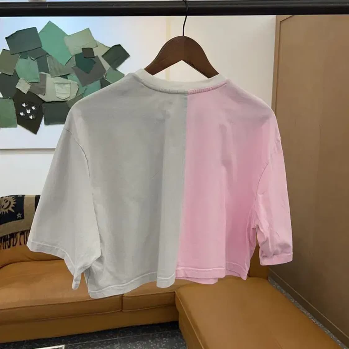 아디다스 센터로고 배색 크롭 반팔티 100 C04076 상품이미지2