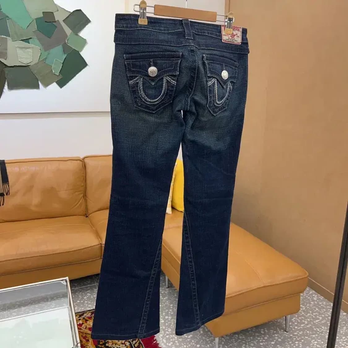 트루릴리젼 레인보우 로우라이즈 부츠컷 데님 청바지 25인치 C04175 상품이미지2