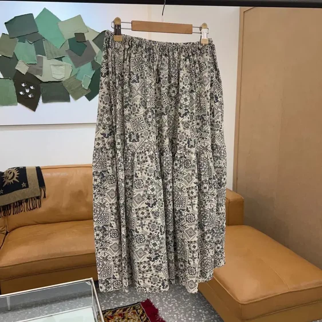 빈티지 에스닉 페이즐리 패턴 밴딩 스커트 치마 C04249 상품이미지2