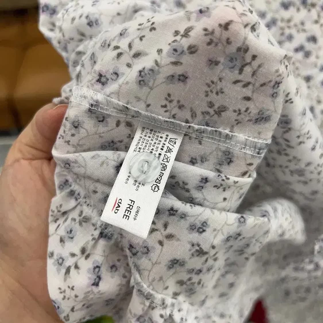 빈티지 잔꽃 모리걸 반팔 블라우스 반팔티 95 C04290 상품이미지3