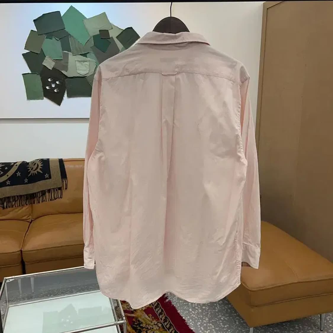 버버리 빈티지 밀키 핑크 오버핏 셔츠 105 C04282 상품이미지2
