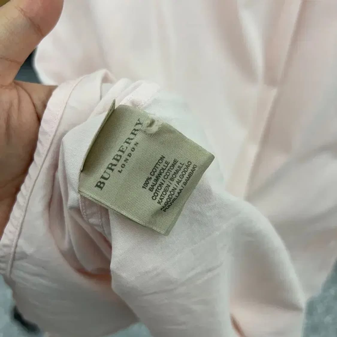 버버리 빈티지 밀키 핑크 오버핏 셔츠 105 C04282 상품이미지4