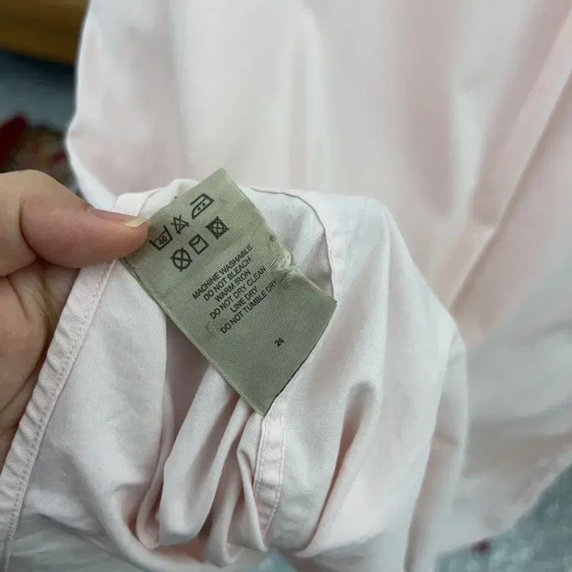 버버리 빈티지 밀키 핑크 오버핏 셔츠 105 C04282 상품이미지5