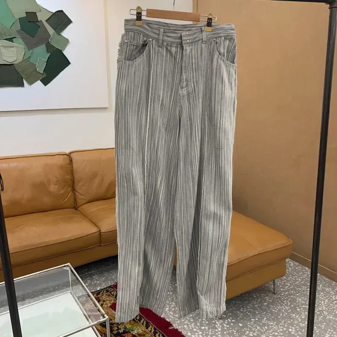 키르시 빈티지 스트라이프 와이드팬츠 면바지 2 C04336 상품이미지1