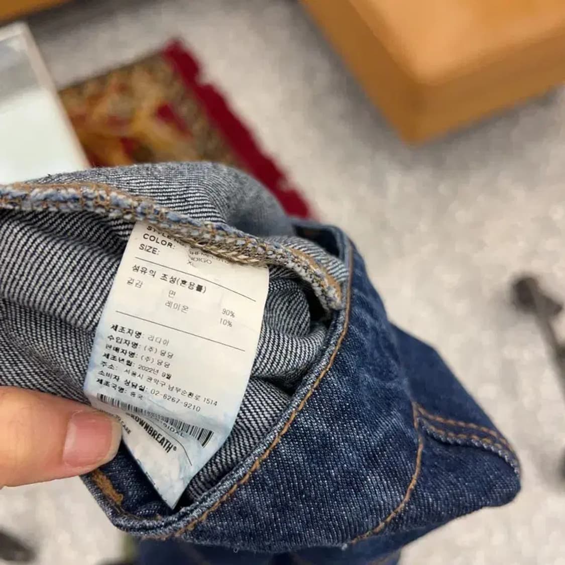 브라운브레스 올드스쿨 스티치 데님팬츠 반바지 XL C04338 상품이미지5
