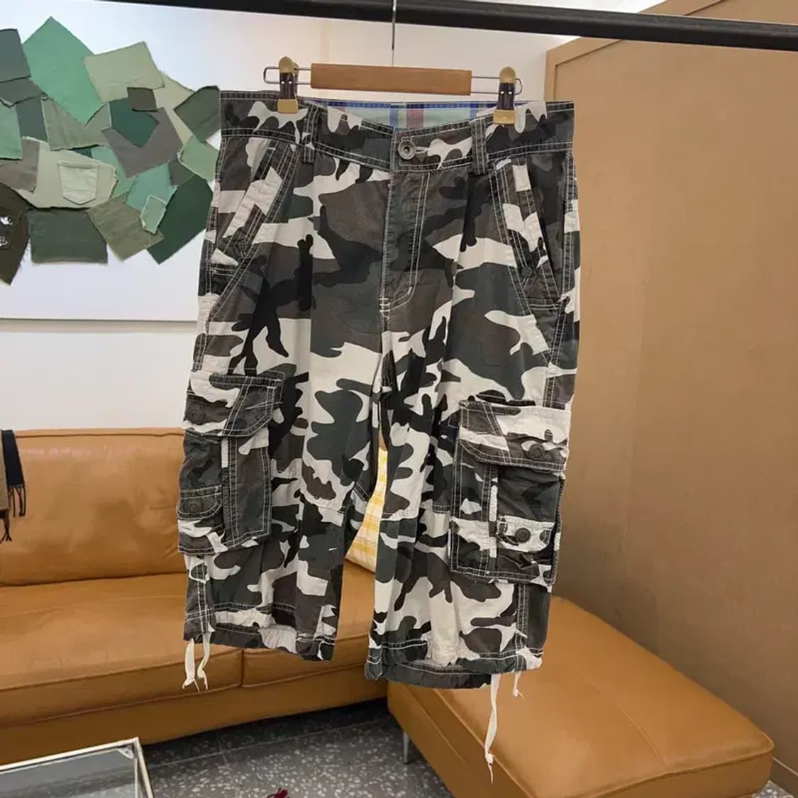 빈티지 밀리터리 카모 카고팬츠 반바지 30인치 C04339 상품이미지1