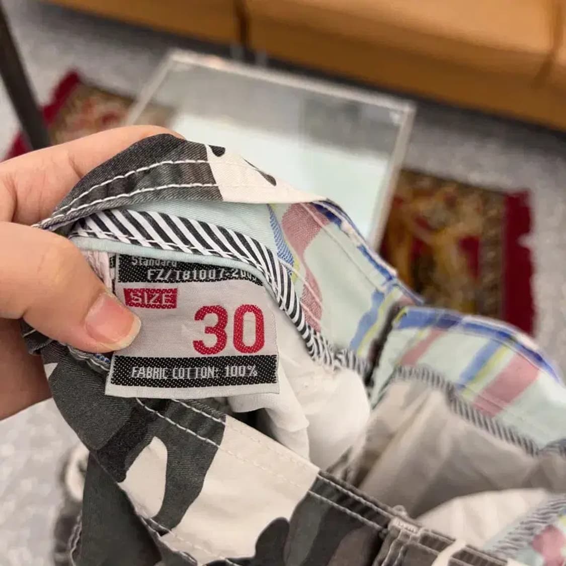빈티지 밀리터리 카모 카고팬츠 반바지 30인치 C04339 상품이미지3