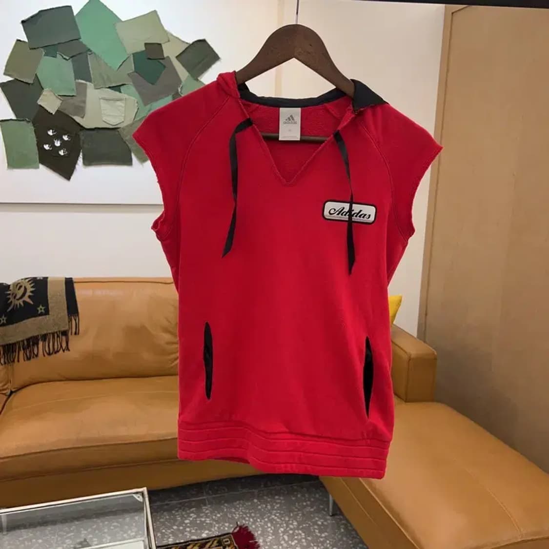 아디다스 빈티지 Y2K 브이넥 후드 조끼 베스트 90 C04354 상품이미지1