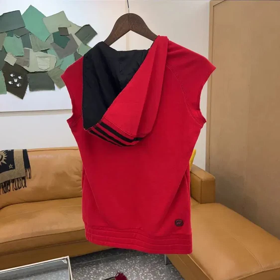 아디다스 빈티지 Y2K 브이넥 후드 조끼 베스트 90 C04354 상품이미지2