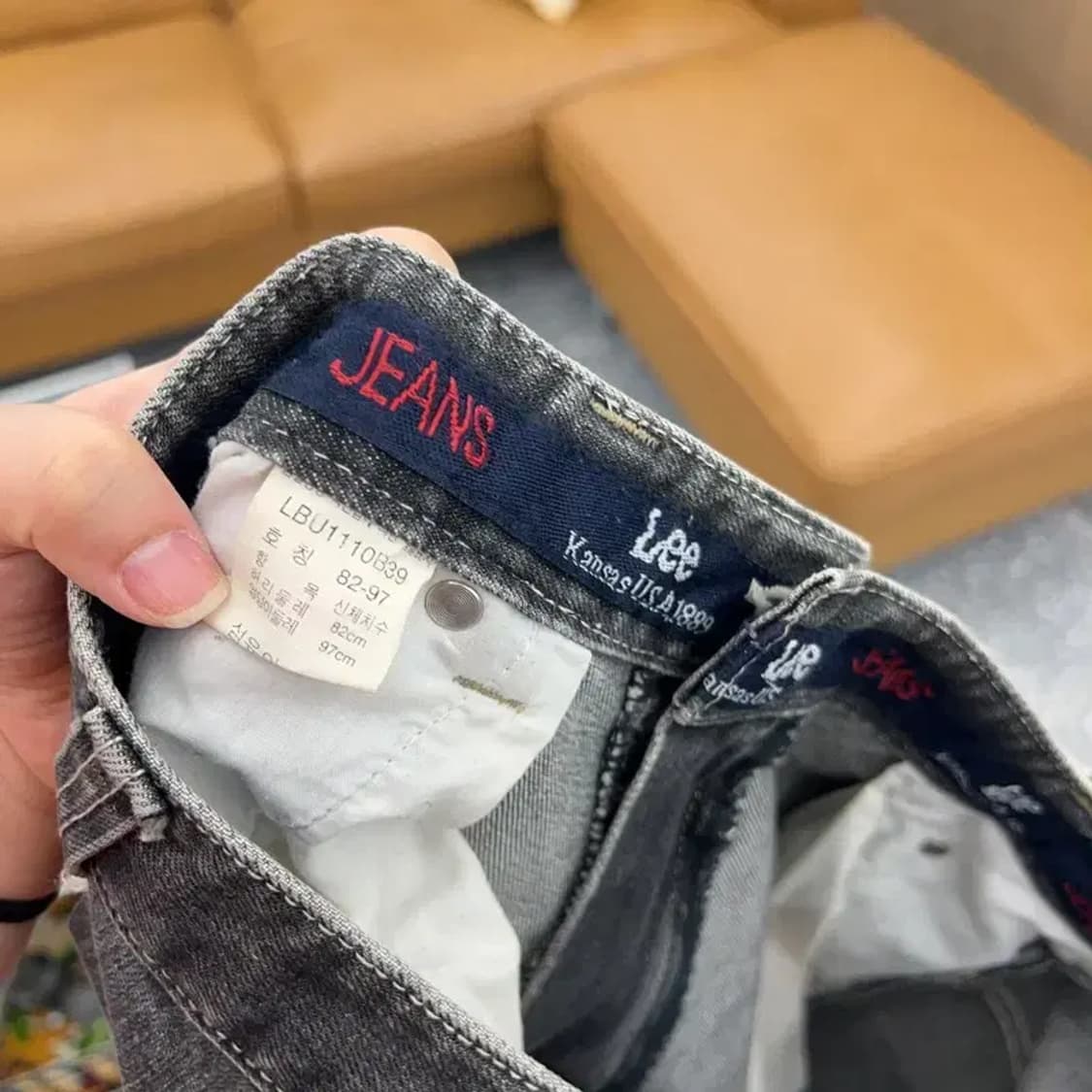 리 LEE 빈티지 흑청 데님 청바지 82 C04377 상품이미지4
