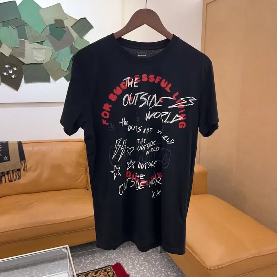 디젤 빈티지 펑크 프린팅 레터링 반팔티 95 C04490 상품이미지1