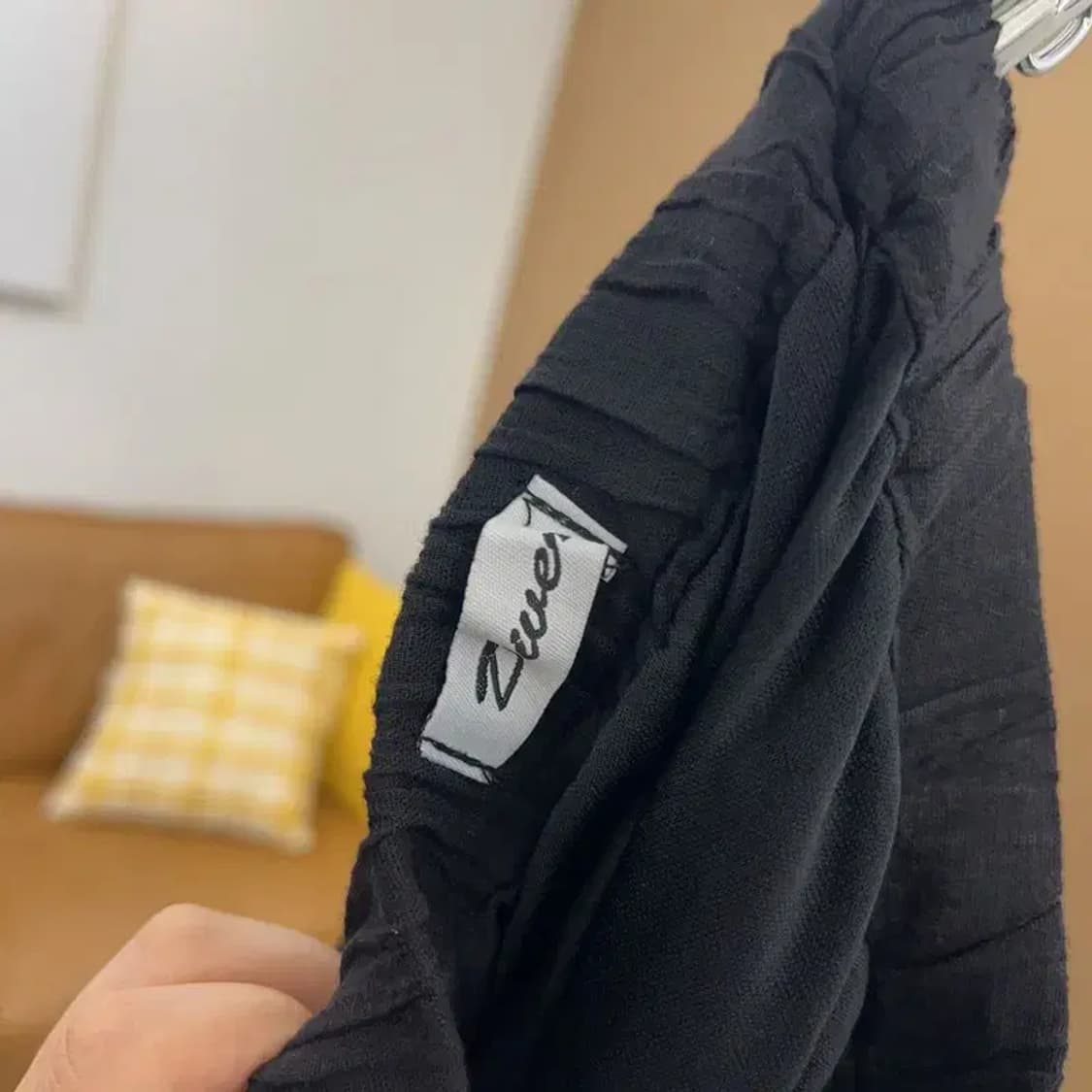 빈티지 블랙 밴딩 레이스 미디스커트 치마 L C04515 상품이미지3