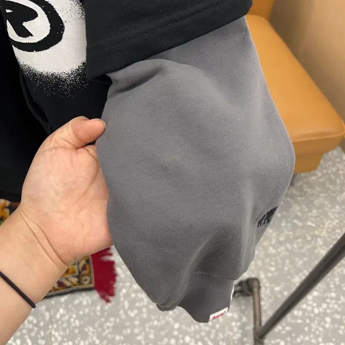 베이프 에이프 오버핏 레이어드 후드티 100 C04535 상품이미지6