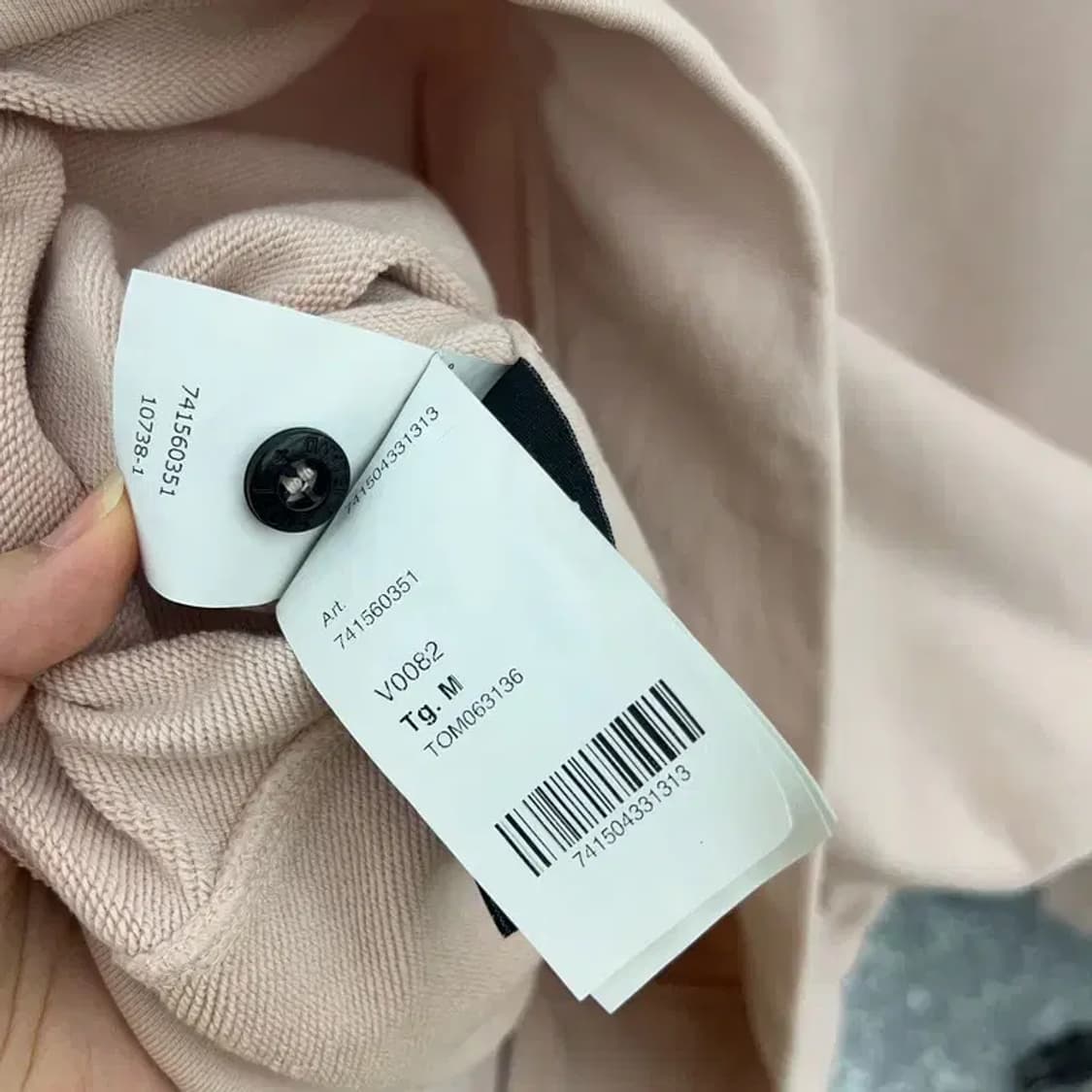 스톤아일랜드 핑크 와펜 스웻 블루종 집업 자켓 95 C04654 상품이미지3