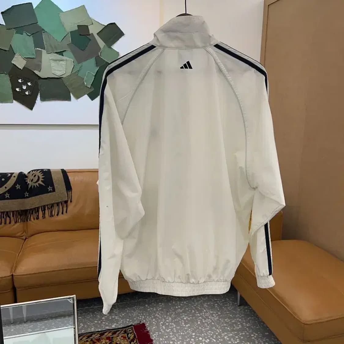 아디다스 올드스쿨 삼선 오버핏 바람막이 자켓 105 C04746 상품이미지2