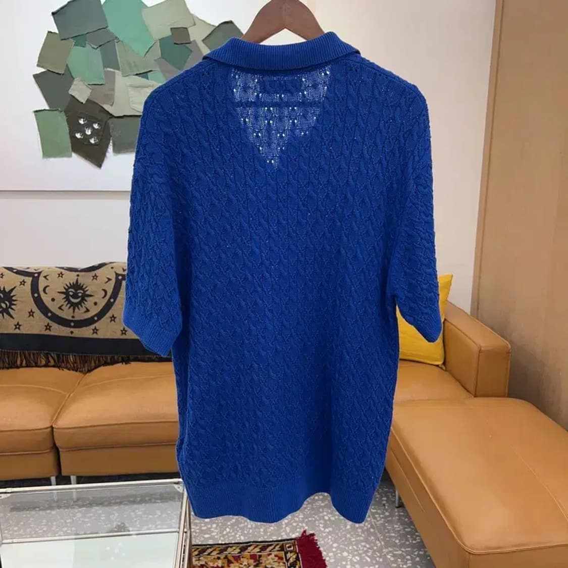 미나브 펀칭 카라 니트 반팔티 105 C04960 상품이미지2