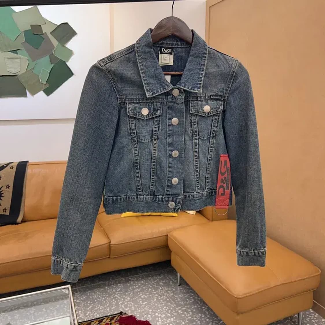 돌체앤가바나 빈티지 크롭 데님 트러커 청자켓 85 C05123 상품이미지1