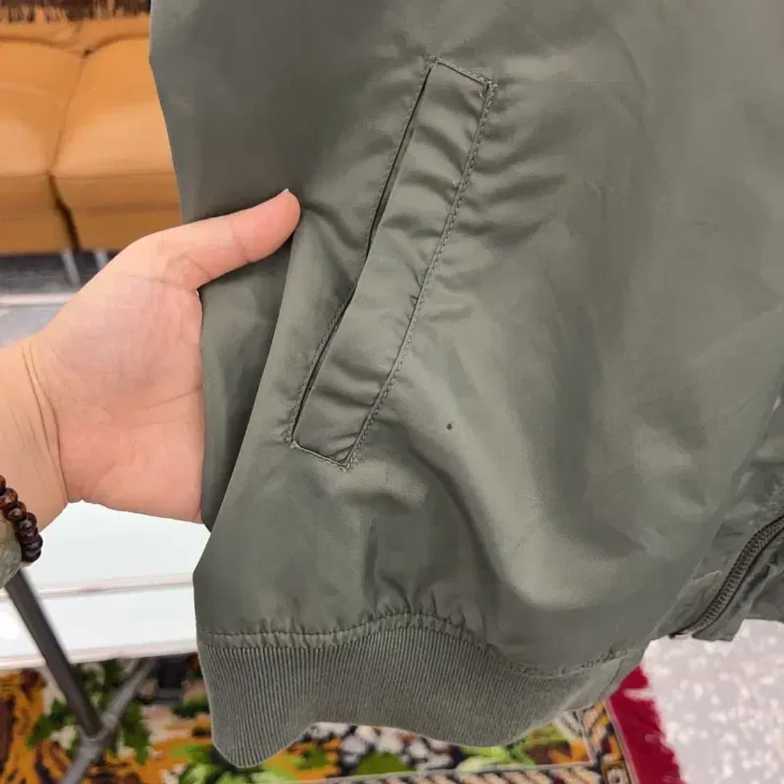 빈티지 올드스쿨 불독패치 항공점퍼 집업 105 C05152 상품이미지5