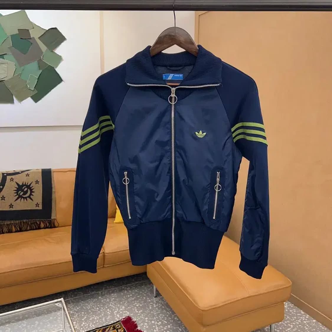 아디다스 원터더블 네이비그린 트랙탑 집업 져지 자켓 90 C05300 상품이미지1