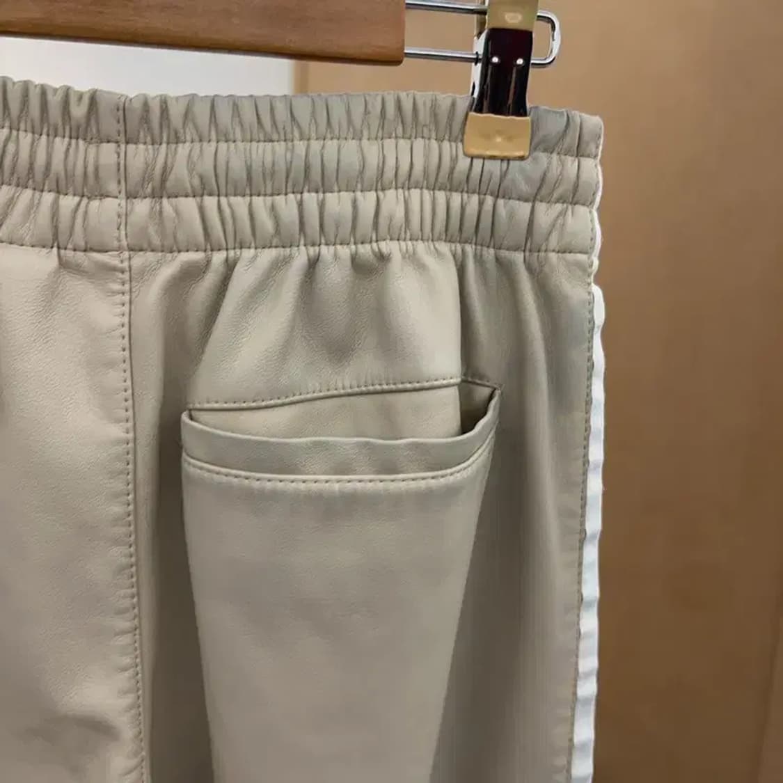 아디다스 레더 가죽 삼선 밴딩 바지 XS C05323 상품이미지7