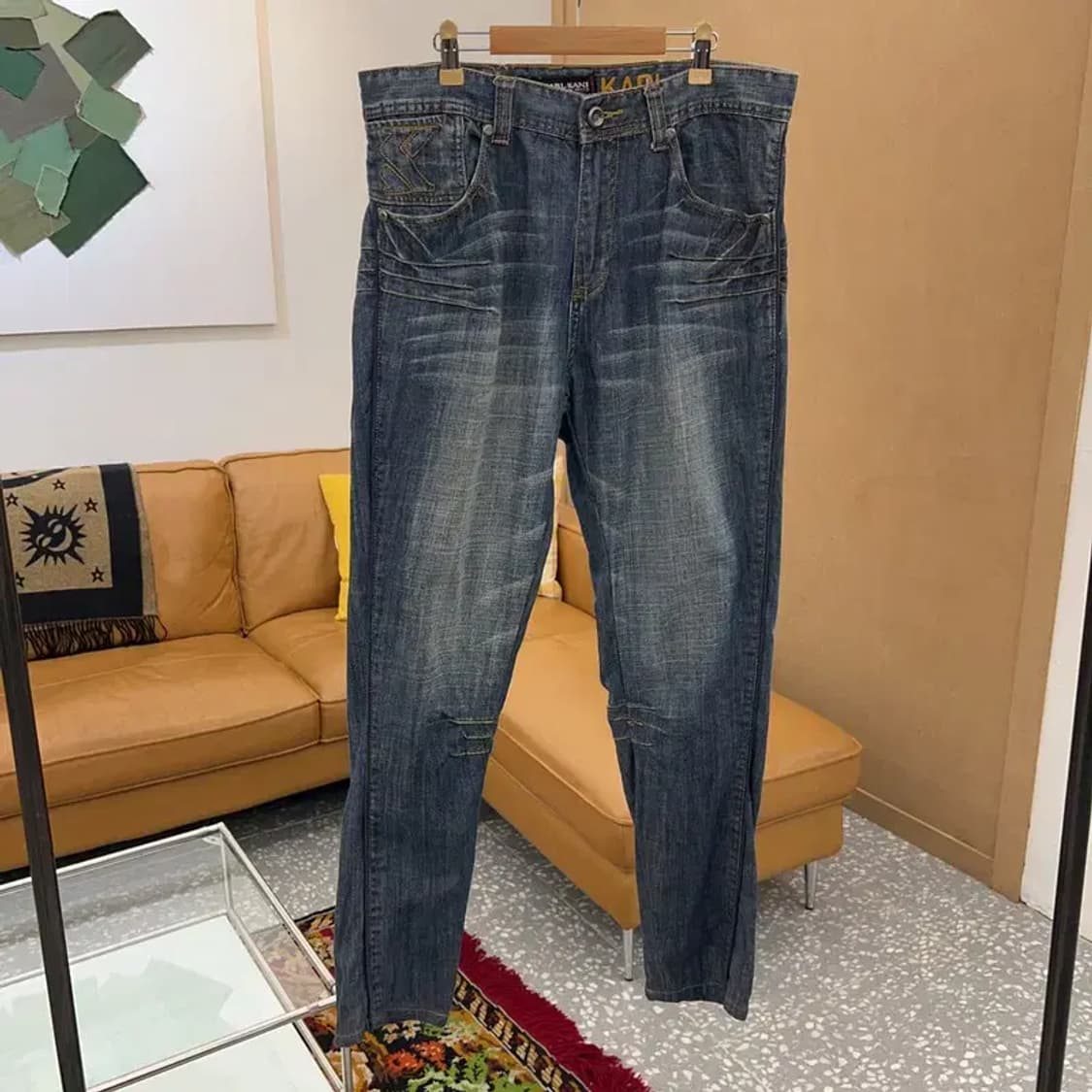 칼카니 올드스쿨 백패치 데님팬츠 청바지 92 C05324 상품이미지1