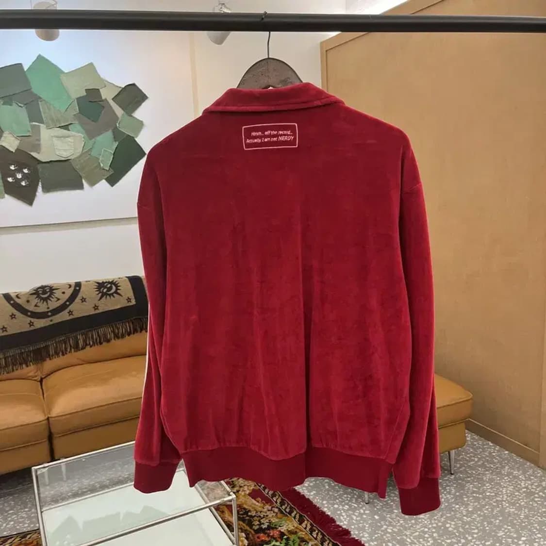 널디 자수로고 벨벳 오버핏 트랙탑 져지 집업 100 C05368 상품이미지2