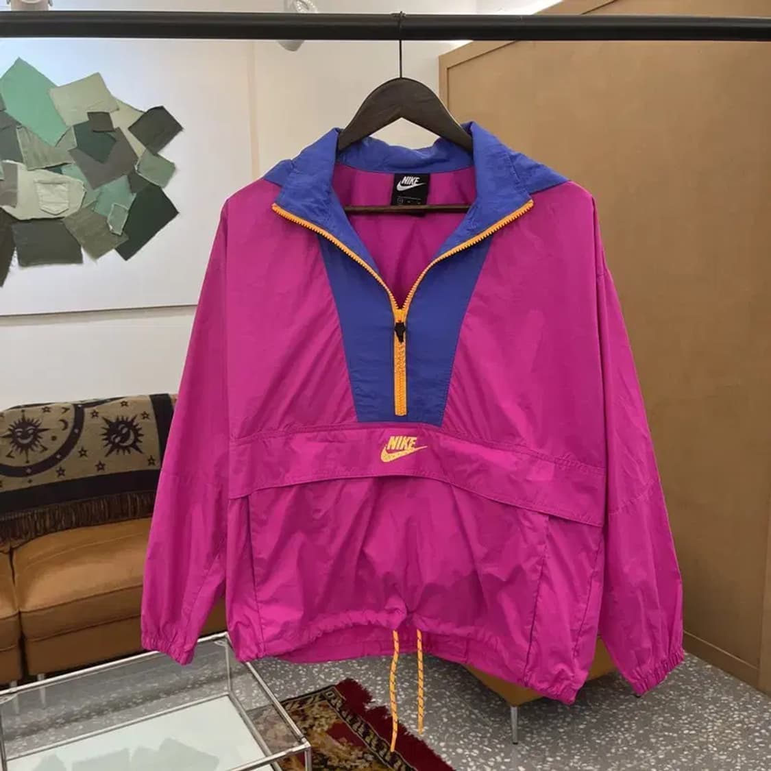 나이키 올드스쿨 아노락 오버핏 반집업 바람막이 105 C05403 상품이미지1