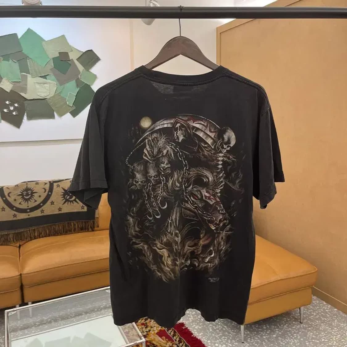 ROCK CHANG 빈티지 사신 프린팅 락티 반팔티 100 C05395 상품이미지2