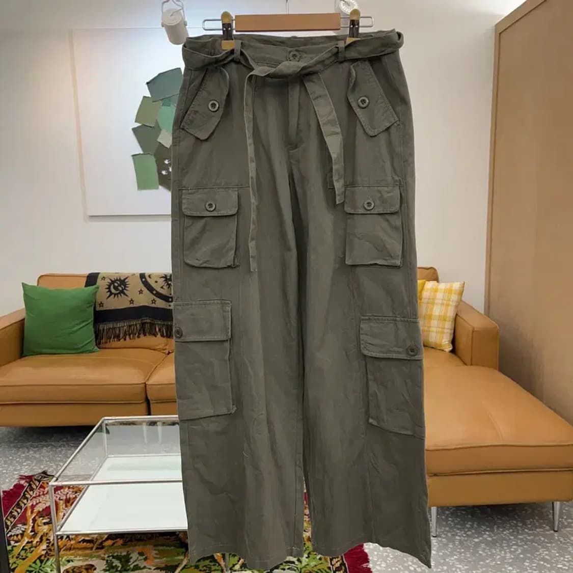빈티지 올드스쿨  멀티포켓 카고팬츠 면바지 27인치 C05599 상품이미지1