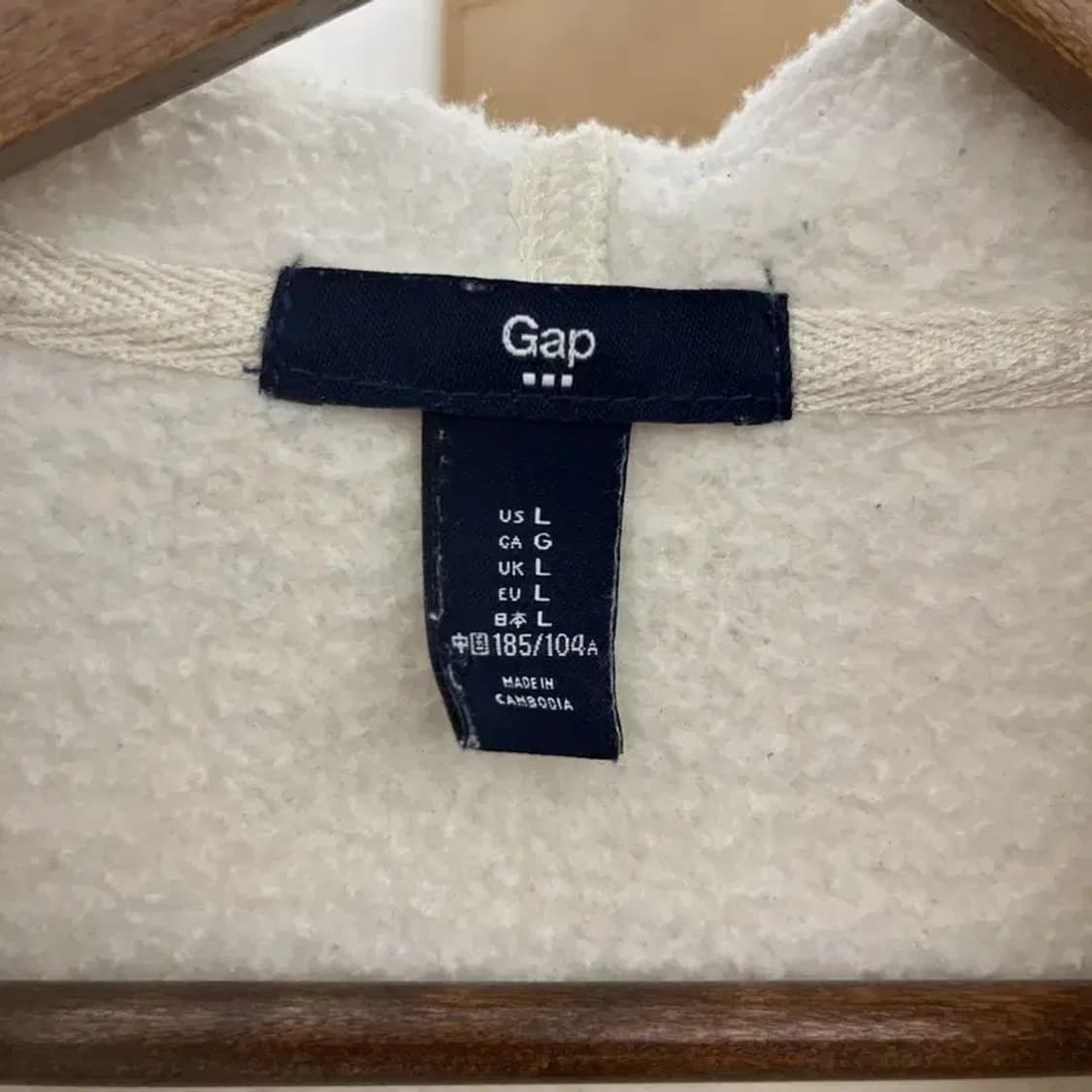 갭 GAP 빅로고 오버핏 약기모 후드집업 100 C05663 상품이미지3