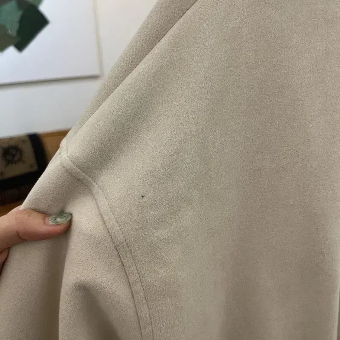 자라 ZARA 스웨이드 오버핏 가오리핏 자켓 105 C05721 상품이미지5